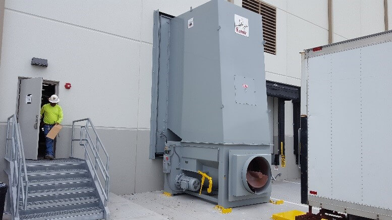 Outside view of a Komar Auger-Pak™ installation