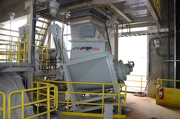 Inside view of a Komar large multi-stage hazardous waste processing system