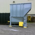 Auger-Pak™ EMD-80W, Yard Installation, Rear-Feed Flip Hopper, Forklift-Fed, Side View