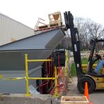 Yard Installation, Right Flared Hopper with a Flare Extension, Forklift-Fed