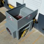 Open at the Dock Installation, Rear Feed, Forklift or Hand-Fed, Aerial Outside View