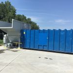 Yard Installation, Right-Feed Hopper, Forklift-Fed, with Attached Container, Side-View