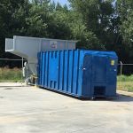 Yard Installation, Right-Feed Hopper, Forklift-Fed, with Attached Container, Front-View
